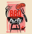 bbq template vector image vector image