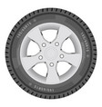 car wheel cartire isolated on a white background vector image