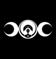 triple goddess symbol moon phases wiccan woman vector image vector image
