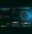 Hud futuristic user screen basic elements set Vector Image