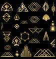 art deco template golden-black diy elements set vector image