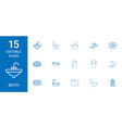 bath icons vector image vector image