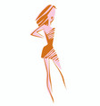 fashion show stylized image a model vector image