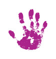 hand paint print isolated white background pink vector image