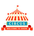 welcome to circus show invitation vintage sign vector image