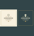 restaurant logo template chef vector image