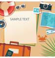 summer and travel flat design banner template vector image