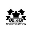 under construction badge icon vector image vector image