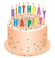 birthday cake vector image vector image