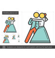 wedding dance line icon vector image