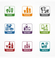garbage waste recycling square vector image