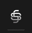 letter s monogram logo design eps 10 vector image