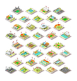 sport facility buildings set 3d isometric city vector image