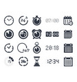 time clock icons vector image