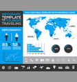 infographic template for tourism with charts vector image