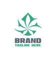 modern cbd cannabis oil logo vector image