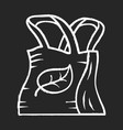 eco bag chalk icon vector image