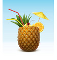 pineapple cocktail vector image vector image