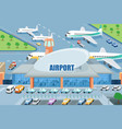 airport on the outside vector image