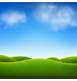 blue sky and landscape vector image vector image