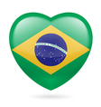 heart icon of brazil vector image vector image