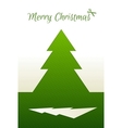 cutted paper christmas tree vector image