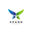 abstract colorful dynamic x logo sign symbol icon vector image vector image