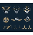 aircraft design elements and logos vector image