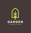 logo design leaf of a tree vector image vector image