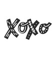 christmas xoxo lettering vector image vector image