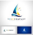sailing boat logo vector image