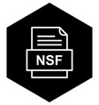 nsf file document icon vector image vector image