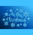 card with crystal snowflakes vector image