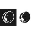 silhouette of an gorilla monochrome logo vector image