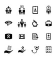 medical and health icon set - black version vector image