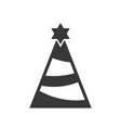 party hat or christmas tree and star merry vector image vector image