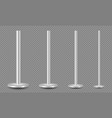 realistic metal poles collection isolated vector image