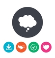 comic speech bubble sign icon chat think symbol vector image