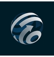 globe logo element symbol of globalization vector image