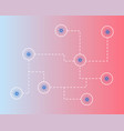 blockchain cardano style background vector image