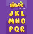 giraffe font 2set vector image