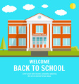 welcome back to school background with place vector image