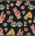70s 80s groovy retro seamless pattern vector image