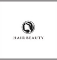 beauty salon logo design template vector image