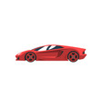 Red sports racing car supercar side view Vector Image