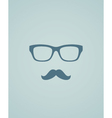 glasses and mustache vector image vector image