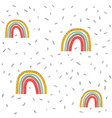 seamless pattern rainbow and rain vector image vector image