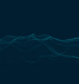 flowing dots forming wavy pattern vector image vector image
