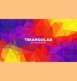 triangle polygonal abstract geometric background vector image vector image