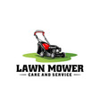 turf and lawn mower logo vector image vector image